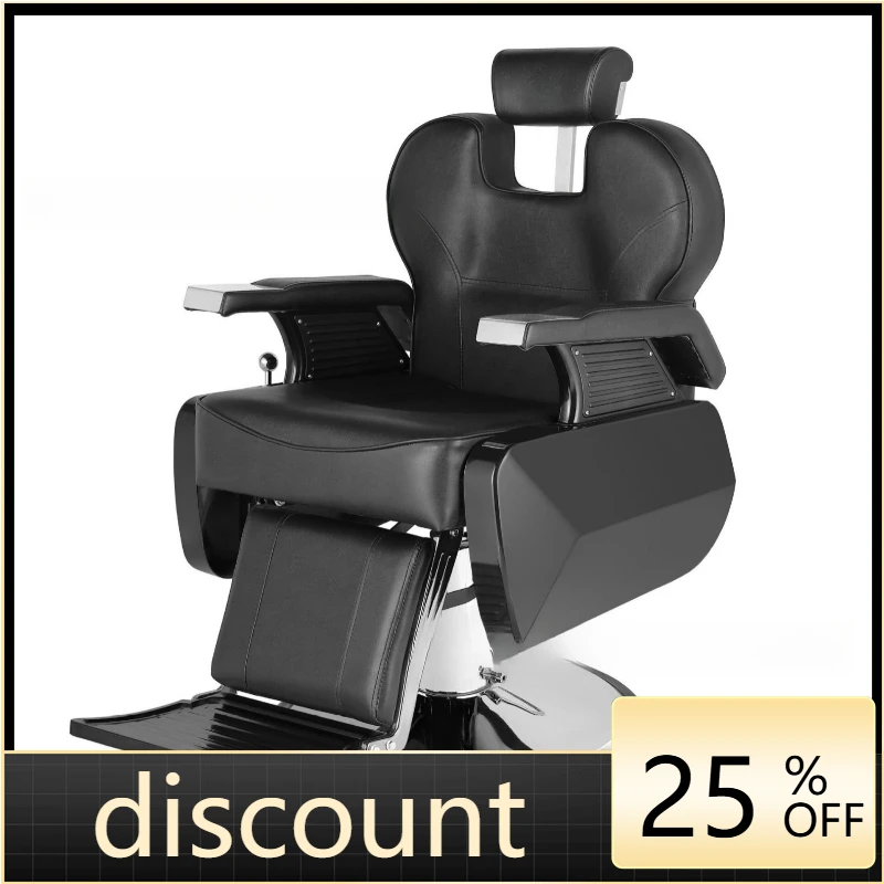 LTT Stainless Steel Barber Chair Classic Barber Shop Chair Beauty Stool can be turned upside down