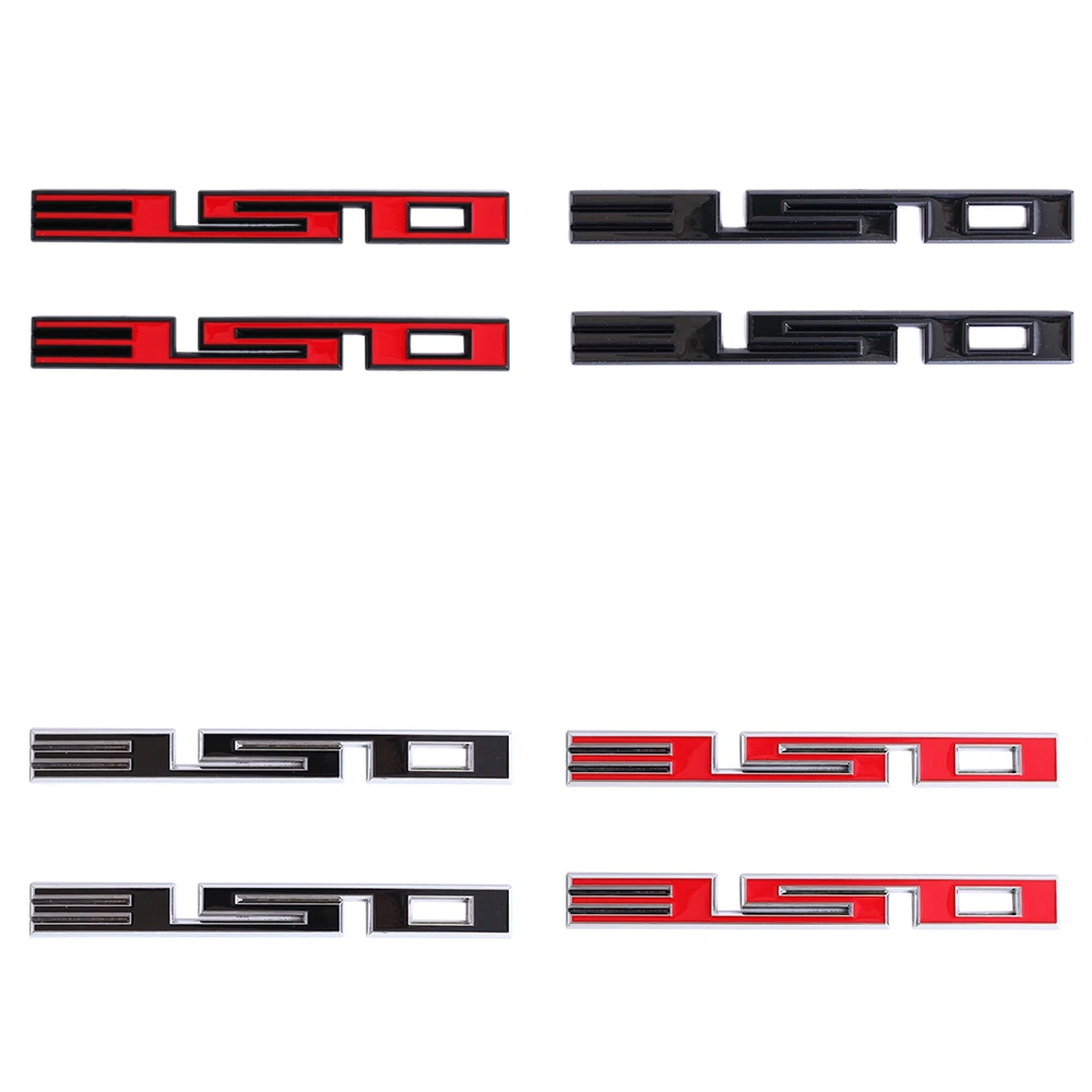 

2x Red Black 3D Metal 350 Car Door Side Fender Rear Trunk Emblem Badge SBC 350 5.7