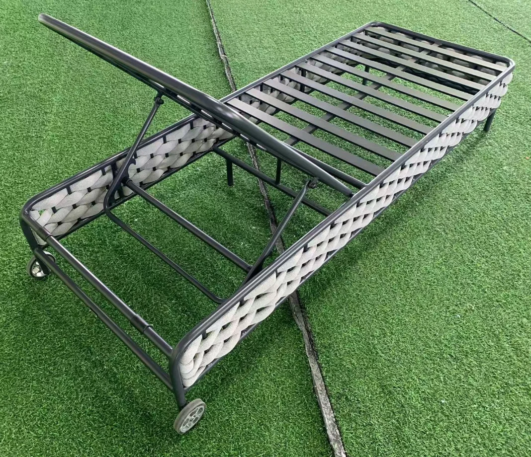 럭셔리 비치 야외 가구 로프 직조 알루미늄 데크 체어  - Deck Chair Lounger 리뷰 및 가격