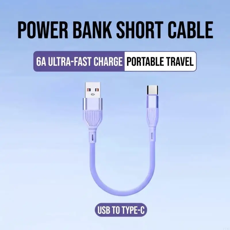 Thin USB To Type C Data Sync Cable For Quick Charging And Easy Portability 15/30cm F19E