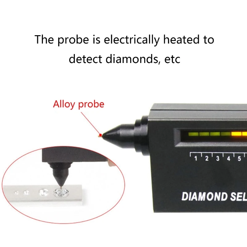 Diamonds Tester Pen Moissanite-Tester Jewelry Diamonds Selector II Portable Testing Tool Set for Novice & Expert Dropship