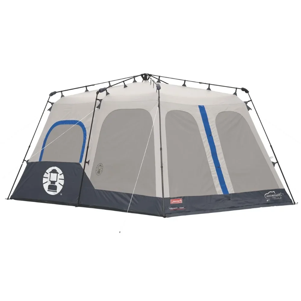 

Coleman Camping Tent , 8 Person Weatherproof Tent with WeatherTec Technology, Double-Thick Fabric, Sets Up in 60 Seconds