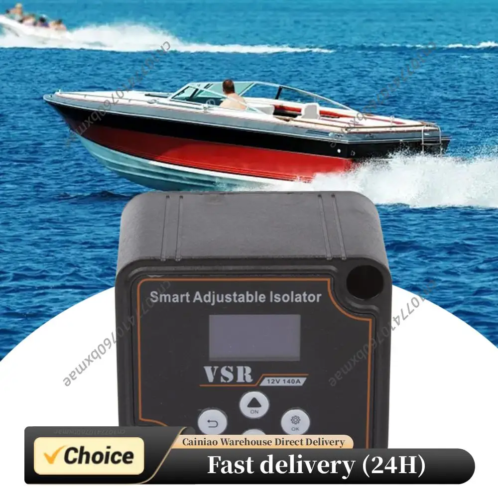 

12V 140A Adjustable Dual Battery Isolator Split Charge VSR Car Relay Voltage Setting VSR for RV Marine Car Vehicle Truck Caravan