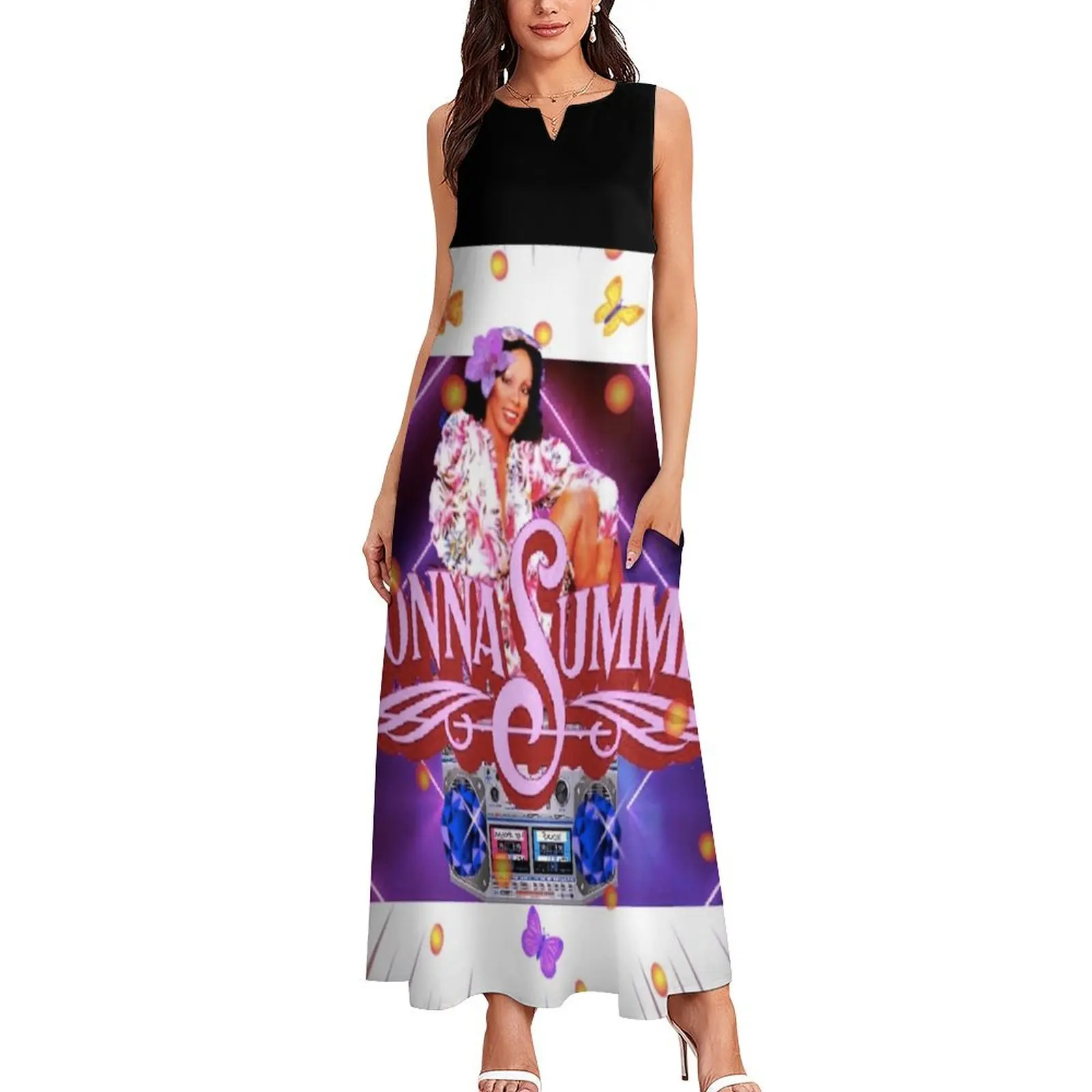 Donna Summer ON THE RADIO (Boombox) Long Dress dresses women summer 2025 dress