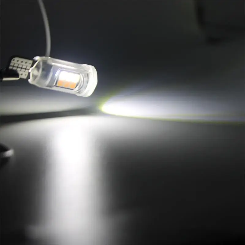 1Pair T15 T10 W16W Super Bright LED Bulb Dual Contact For Motorcycle Car Parking Fog Turn Signal Light