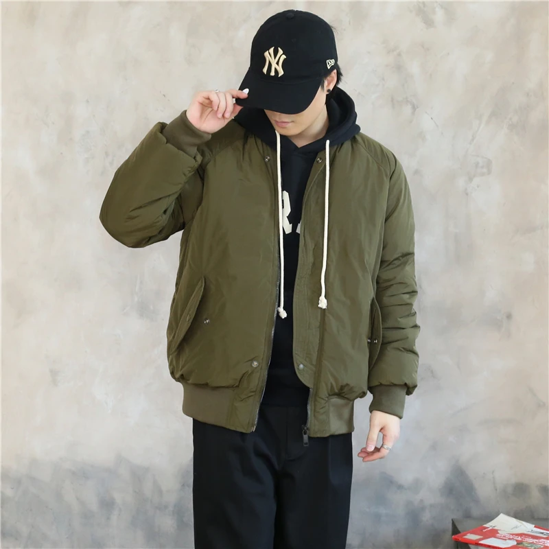 American Sle MA Pilot Jaet Men's Cotton Coat Autumn Winter Thiened Loose Large Size Air Force Outerwear Baseball Jaet
