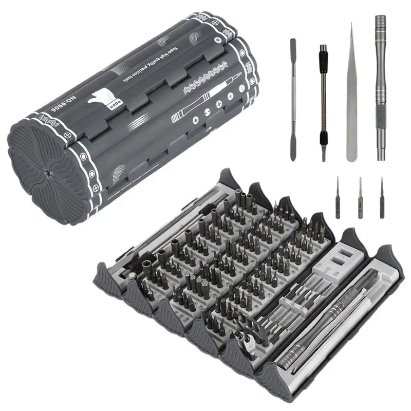 ABVC Precision Screwdriver Set 128 In 1 With Flexible Magnetic Shaft Professional Repair Tool Kit For PC, Camera Cellphone Watch