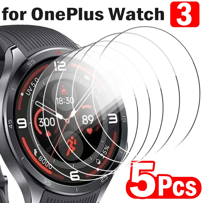 1-5Pcs 9H Tempered Glass Film for OnePlus Watch 3 Smartwatch Screen Protectors Anti-scratch Film for Oneplus Watch3 Accessories