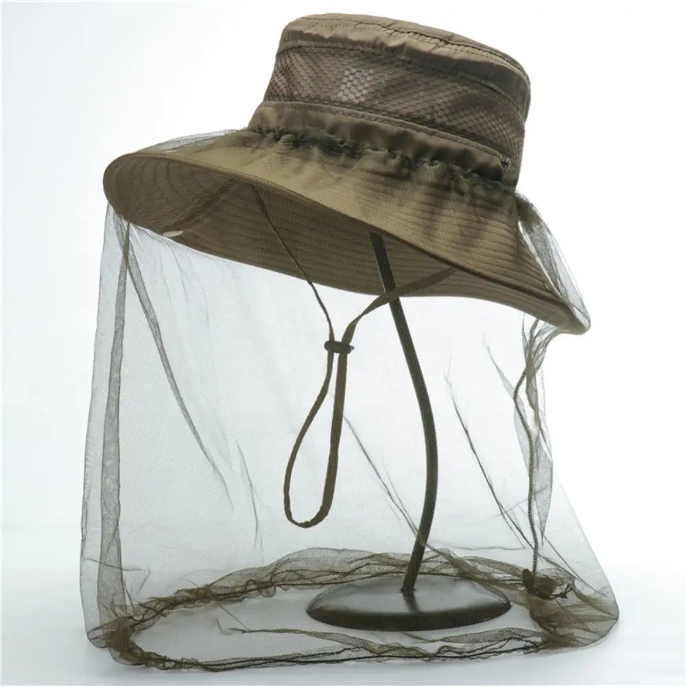 

Hat Outdoor Equipment Anti Mosquito Head Face Protector Insect Mesh Hat Mosquito Net Hat Anti Bee Hat Outdoor Fishing Sun Cap