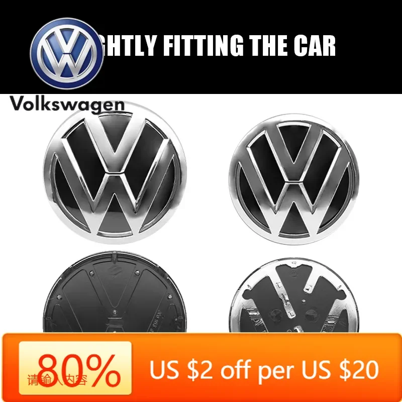 

Горячие эмблемы, 2 шт., замена VW, значок передней решетки, задняя крышка багажника, эмблема, логотип, декоративный для Volkswagen Polo 6 6C 2014-2018 Auto