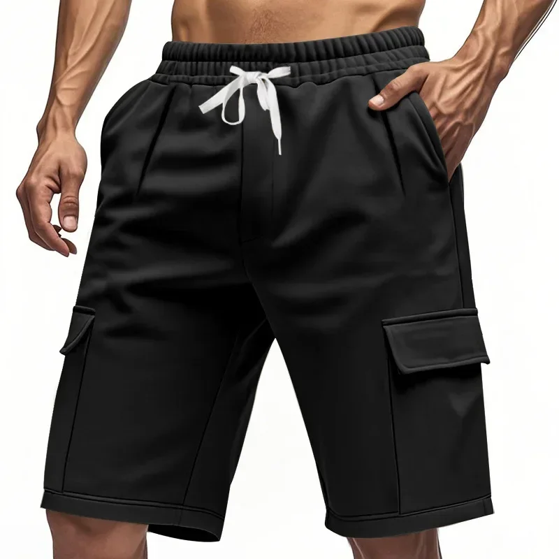 Sports five-point pants men's summer breathable and skin-friendly loose squat jogging casual multi-pocket tooling shorts