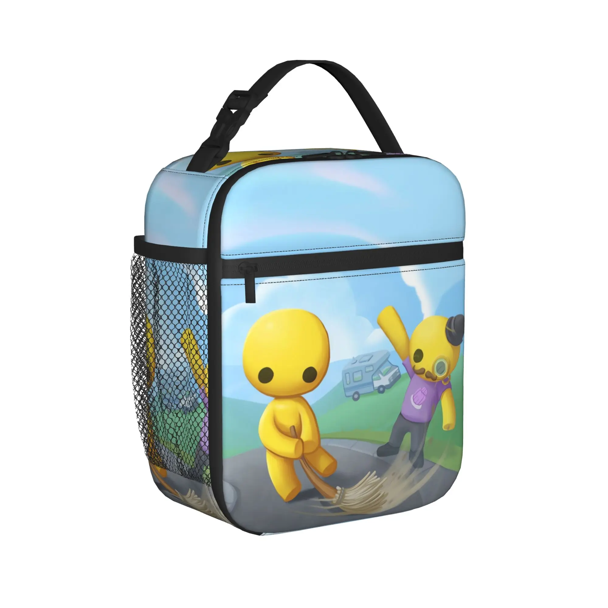 Wobblys Life Gaming Funny Lunch Bag  Aesthetic Lunch Box School Portable Insulated Thermal Tote Handbags For Unisex  Cooler Bag