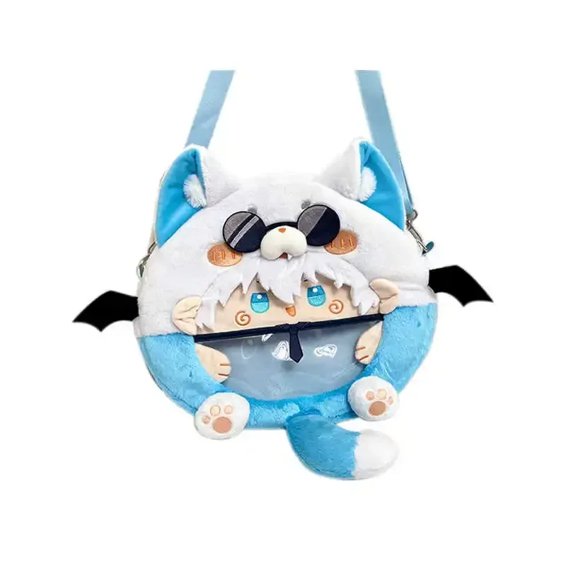 Game JK Satoru Gojo Pluche Tas Rugzak Schoudertas Cosplay Crossbody Messenger Bag Lolita Vrouwen Blauw Wit Display Itabag Speelgoed