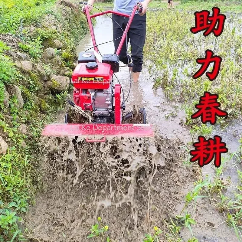 

Gas-oline and Die-sel Four-wheel Drive Micro-tiller Multi-functional Paddy Field Dryland Rotary Tiller Ditch Potter