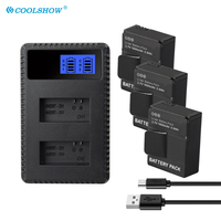 Battery for Gopro Hero 3 Hero 3+ Black Batteries Charger for Gopro 3 3+ Action Camera Accessories 1600mah