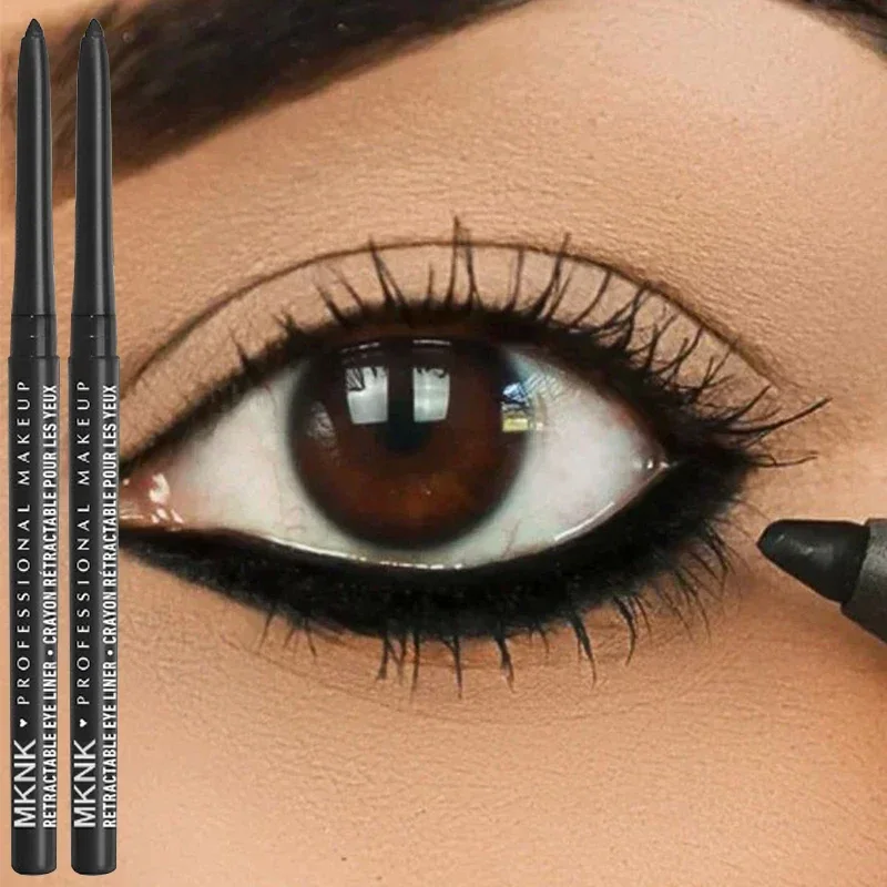 Wasserfeste schwarze Eyeliner-Stifte, wischfest, langlebig, anfängerfreundliches Augen-Make-up, hochpigmentiert, schwarz-weißer Eyeliner-Stift