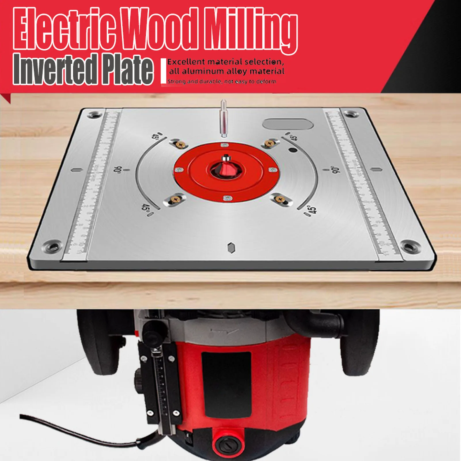 

Aluminum Router Table Insert Plate 300x235mm Universal for Trimming/Engraving Machines CNC Woodworking Bench Plate