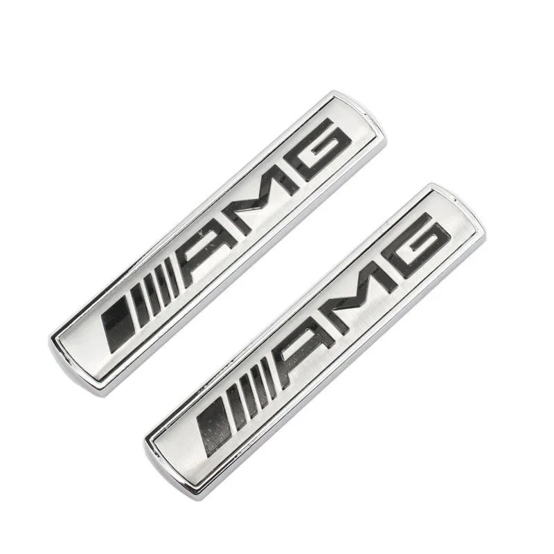 2pcs 3D metal car fender badge sticker decoration For Mercedes benz W203 W204 W205 W210 W211 W212 W164 W176 CLA CLS SL GLA