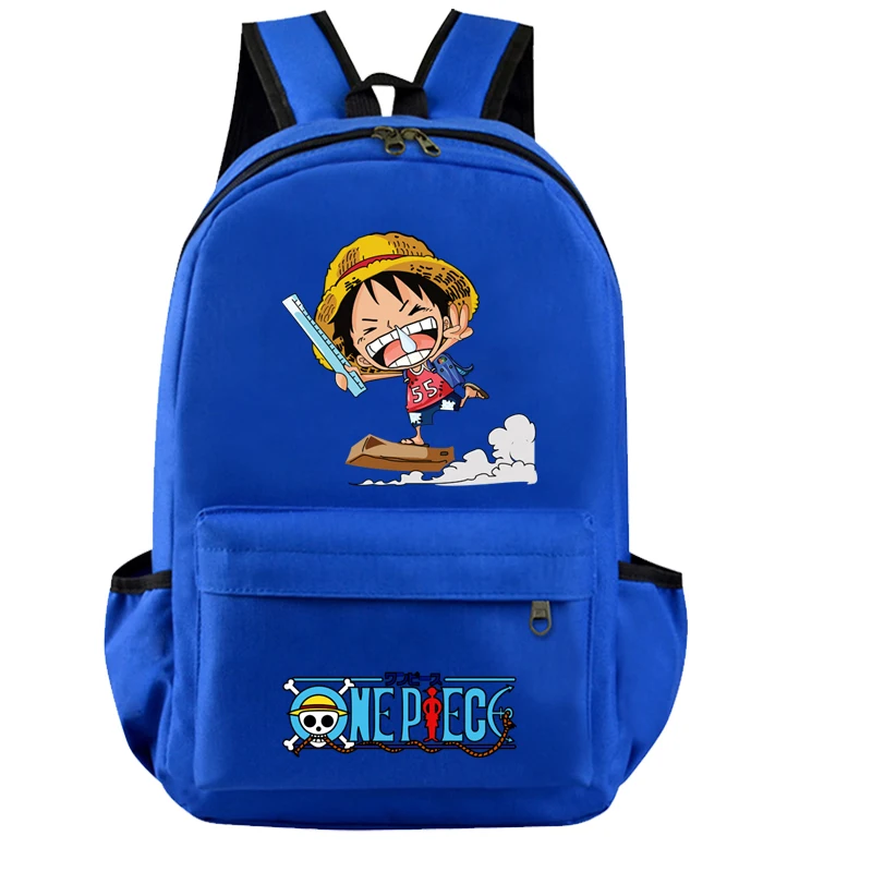 Anime One Piece Backpack for Boy Girl Hildren Back To School Schoolbag Student Kawaii Backpack Luffy Nami Usopp Lightweight Bags