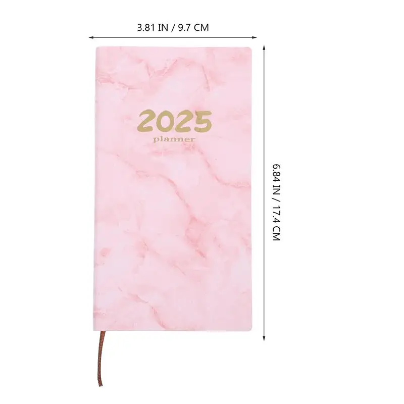 Imagem -02 - Mármore 2025 Agenda Trabalho o Caderno 2024 Planejador Mensal Datado Diário 1740x970x090cm Papel pu Agenda Bloco de Notas