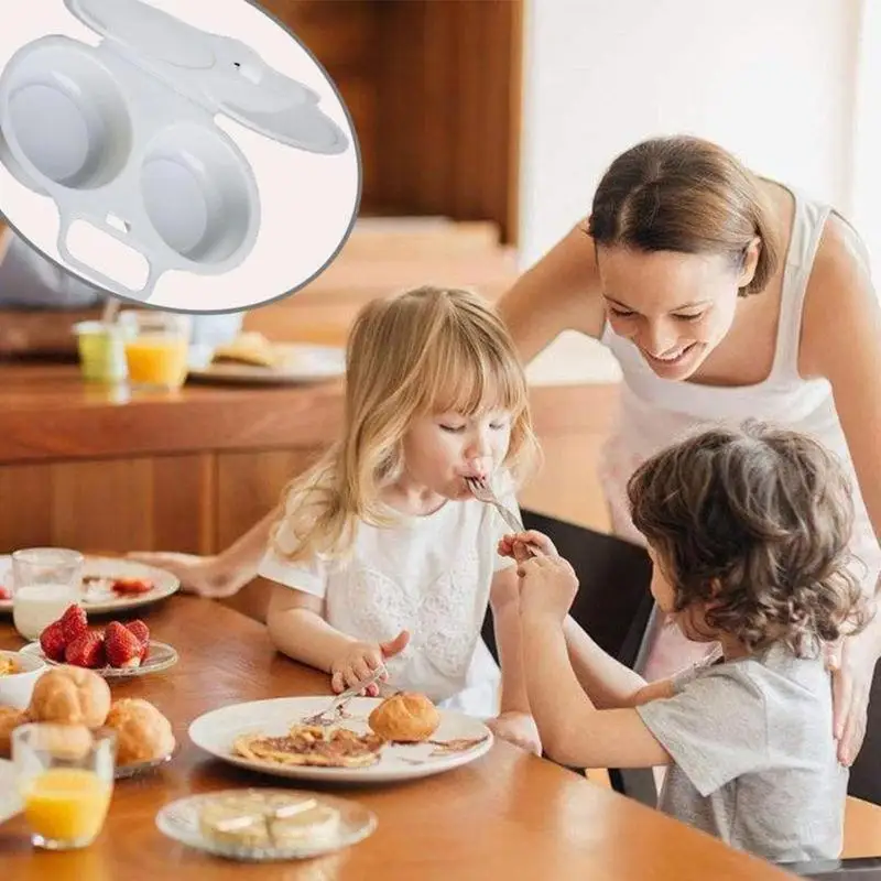 Lebensmittelechter Kunststoff-Mikrowellen-Eierdämpfer Praktische Küchen-Kochform Eierpochierer Spiegelei-Werkzeug - Küchen-Gadget – Detail 5