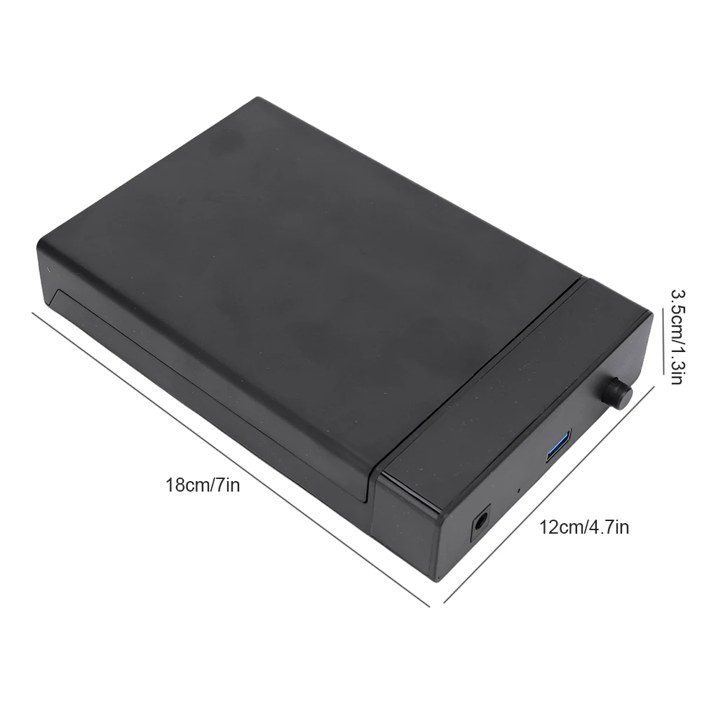 Externo Hard Disk Drive Enclosure Case, USB 3.0, SATA, Caixa de armazenamento, Suporte, 3.5\