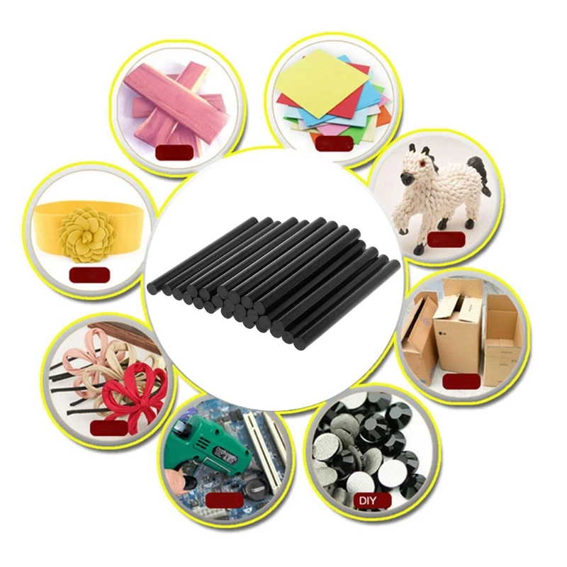 High Quality 25pcs Hot Melt Glue Stick Black High Adhesive For DIY Crafts Toys Repair Tools