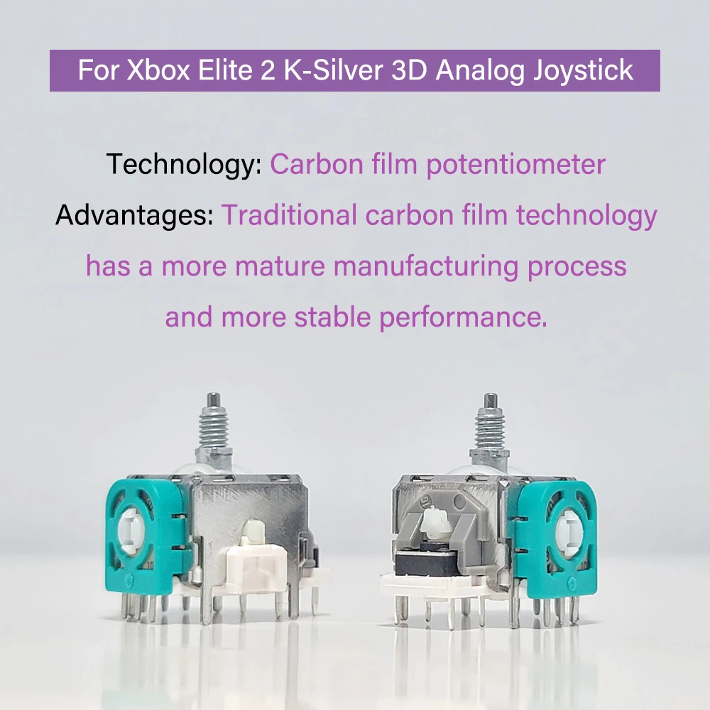 

2/10pcs K-Silver 3D Analog Joystick Rocker for Xbox Elite 2 Game Controller Replacement High Precision Carbon Film Thumbstick