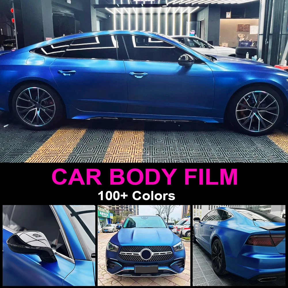 

Виниловая пленка для автомобильной пленки, высококачественный ПЭТ, матовый металлик, джазовый синий, устойчивый к царапинам, авто, полный частичный цвет кузова, аксессуары для тюнинга