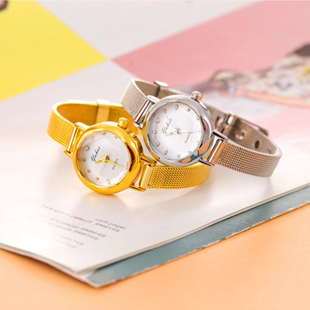 Jam Tangan Wanita Mewah Baru Jam Tangan Kuarsa Kasual Jam Tangan Gelang Baja Tahan Karat Reloj Para Mujer Relogios Feminino