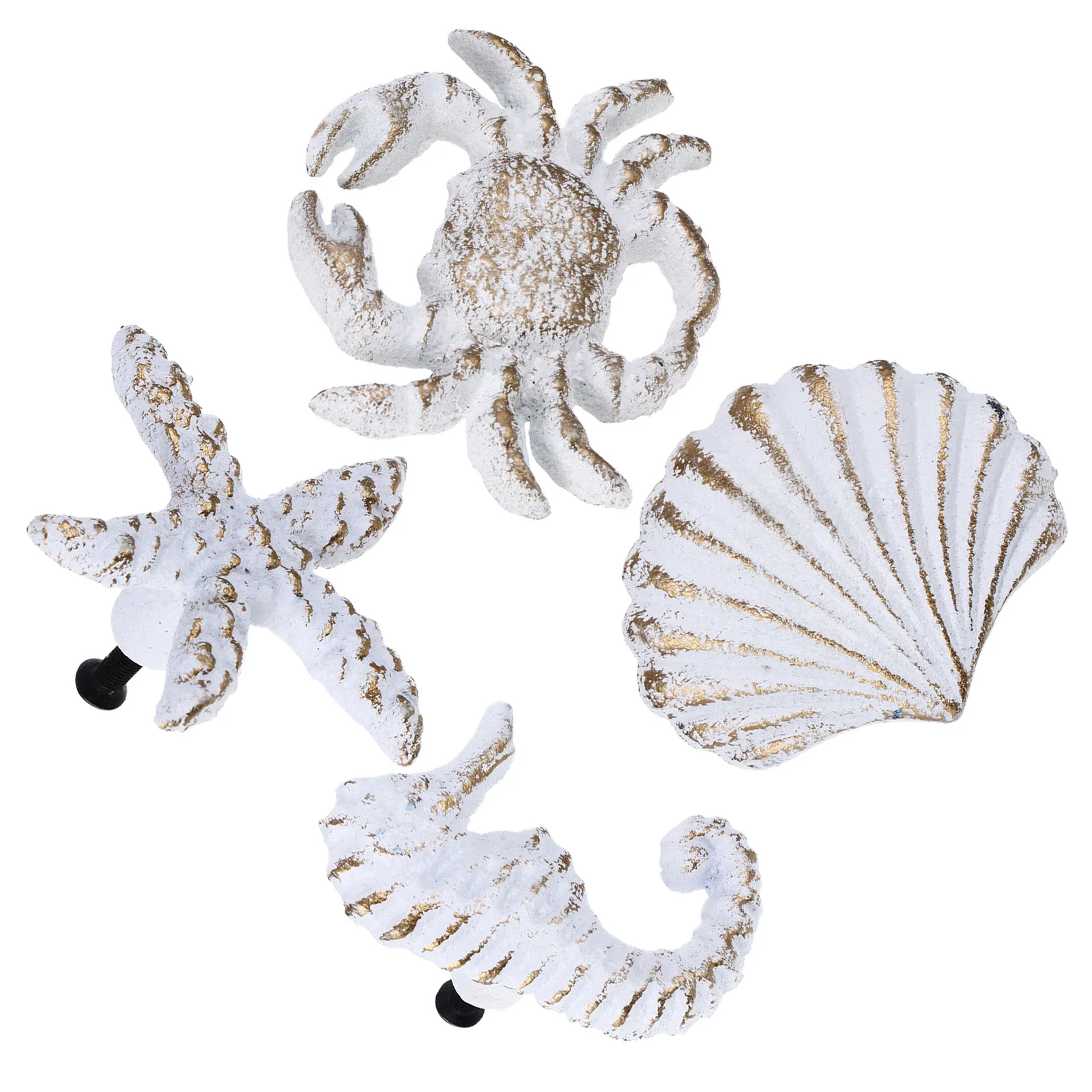 

1Set Vintage Marine Style Cabinet Knobs Set Moderate Size Iron Handles for Drawers Doors Wardrobe Easy Pull Cabinet Knob