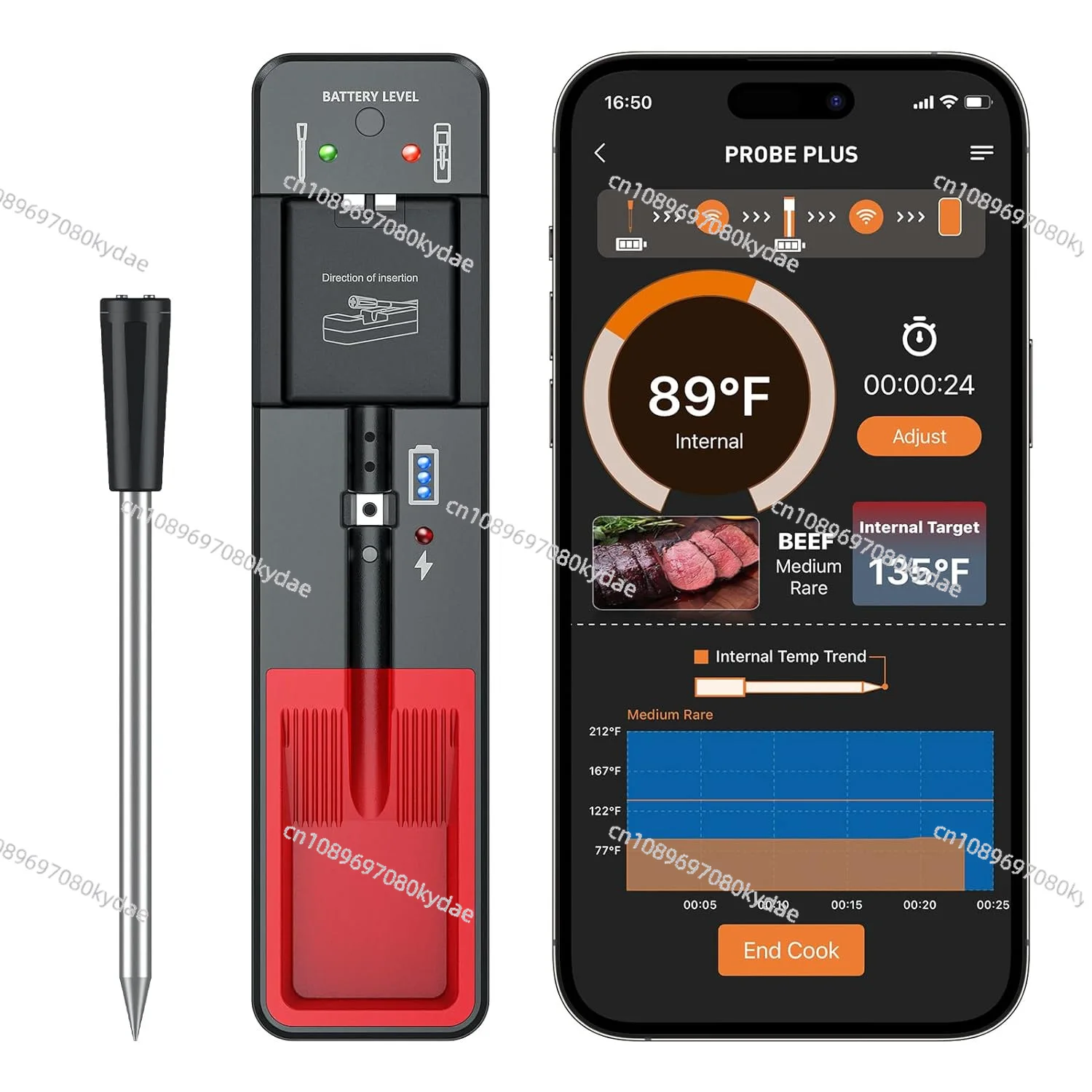 

Smart Wireless Bluetooth Barbecue Barbecue Thermometer Household