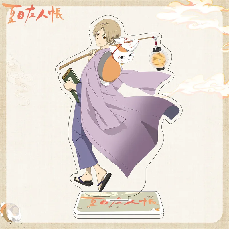 Cute Natsume's Book of Friends Anime Natsume Takashi Natori Shuichi Acrylic Standing Sign Cartoon Madara Ornaments Gifts 15CM