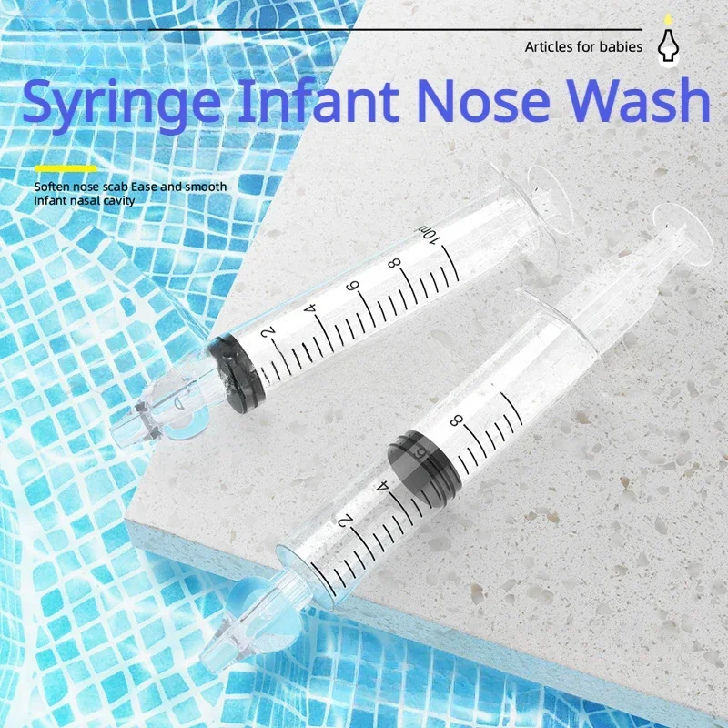 2pcs 10ML Baby Nasal Aspirator Syringe Baby Nose Cleaner Rhinitis Nasal Washer Irrigator Baby Nose Washing for Children