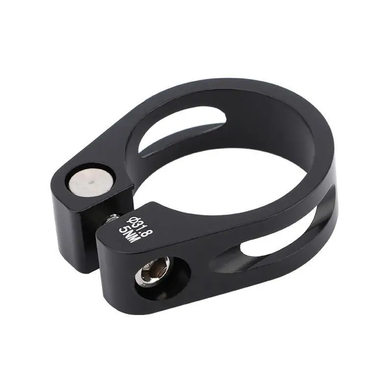 Bicycle Seatpost Clamp 31.8Mm Black Aluminum Alloy 5Nm Lightweight Hollow Mtb Road Bike Seat Post Lock Clip