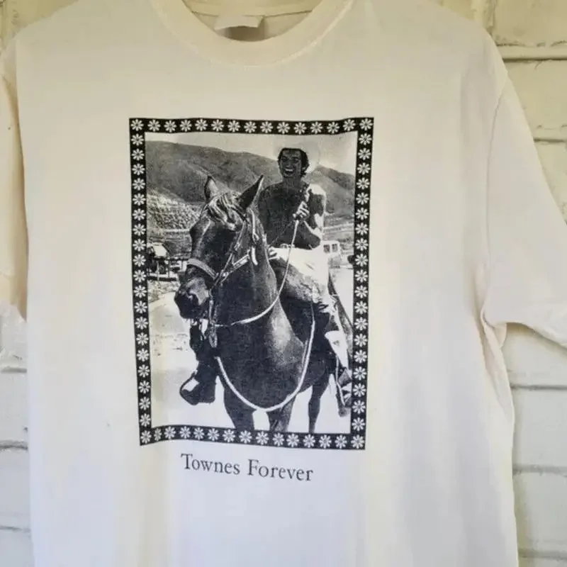 Townes Van Zandt Forever Remake White Shirt Cotton Te6726