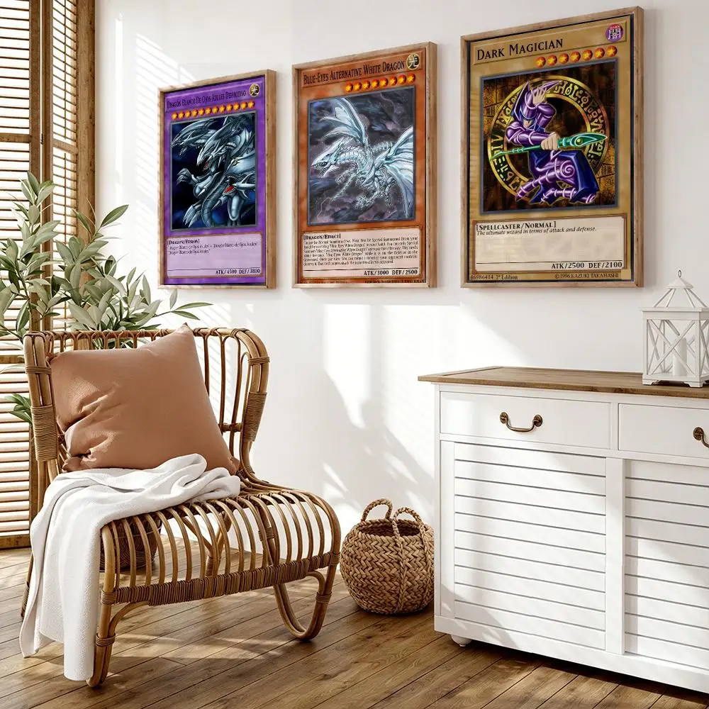 Y-YU-GI-OH Y-YUGIOH Poster Wall Stickers HD Painting Self Adhesive Art Decals for Bedroom Living Room Home Decor