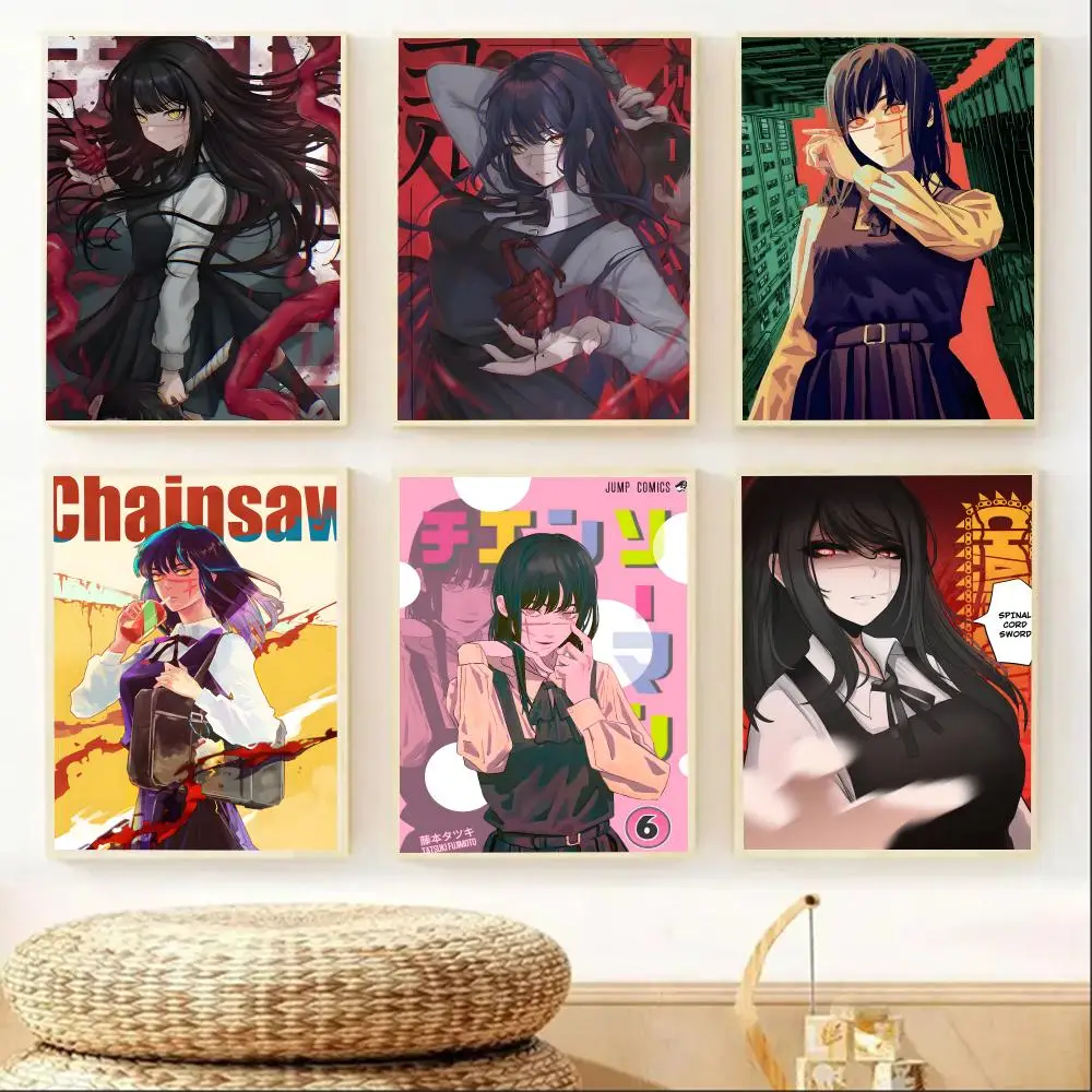 Asa Mitaka C-منشار رجل أنيمي اللوحة الخط طباعة تجعد الحرة جدارية الفن صور لغرفة المعيشة ديكور جدران المنزل قماش #1