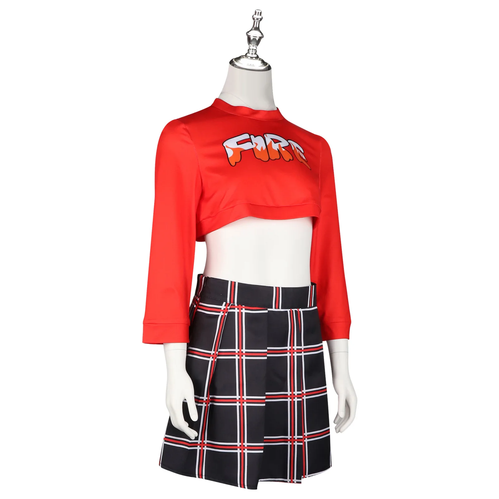 Anne Takamaki Cosplay Anime Persona 5 Costume Red Dance Uniform Set Anne Wig Halloween Party Play Outfit for Women