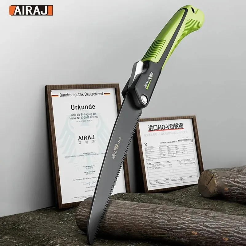 AIRAJ1PC Multifunctional Folding Saw, Portable Hacksaw For Woodworking, Anti Rust, Anti Slip, And Durable Camping Hand Saw