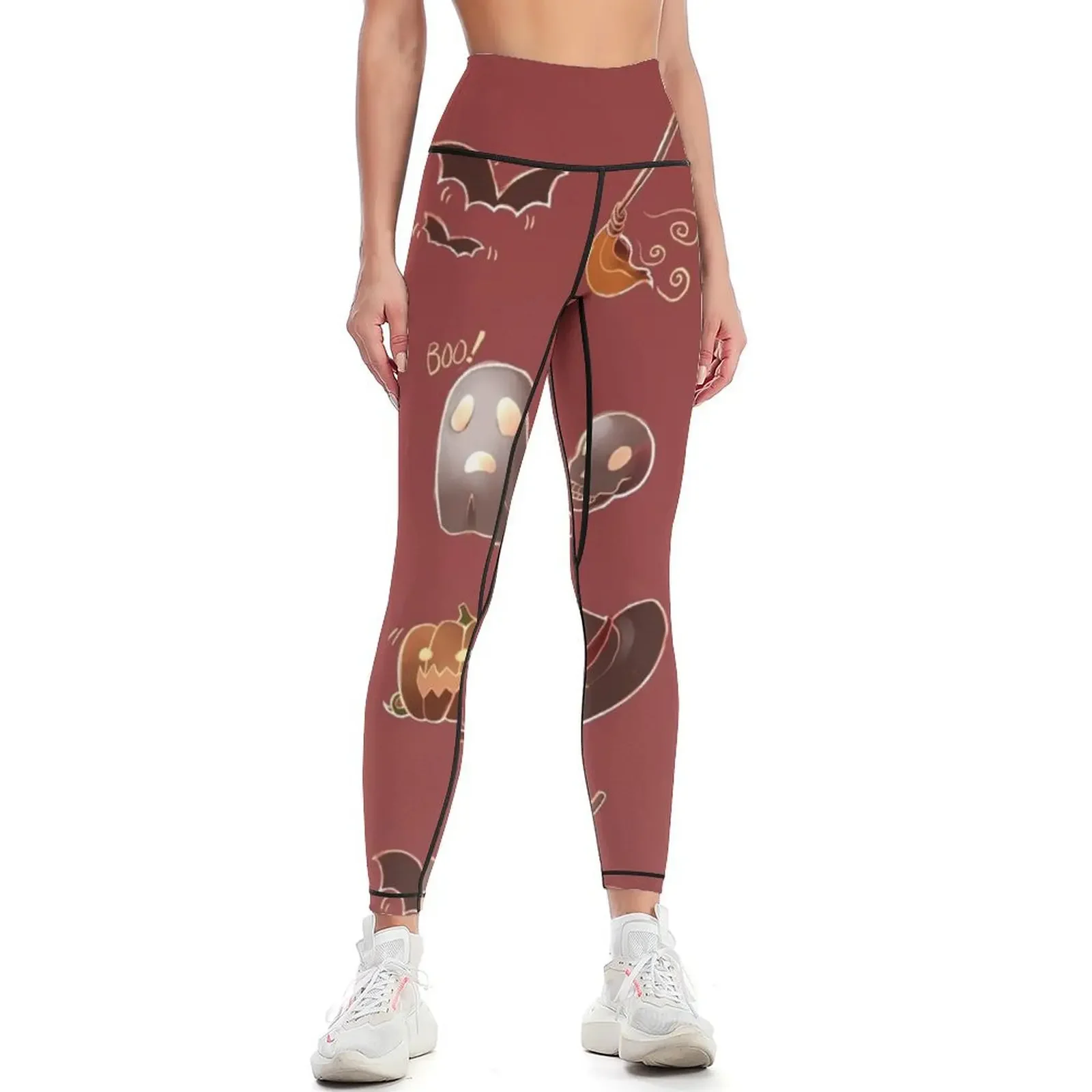 

Spooky Halloween Pattern Leggings for fitness Jogger pants Womens Leggings