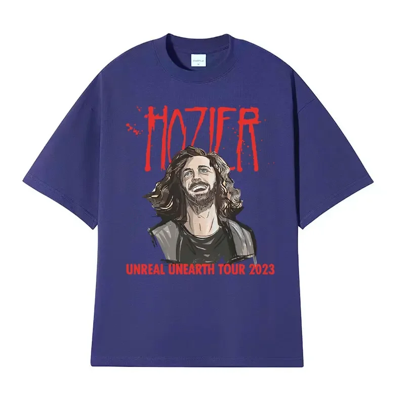 Hozier Unreal Unearth Tour Concert Tee Shirt Men Women Fashion Harajuku Y2k T-shirt Male 90s Retro Oversized T Shirt Streetwear