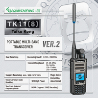QUANSHENG TK11 8 VER.2 Metal Shell 10W 3000mAh Two Way Radio Walkie Talkie Taiko Kong CE FCC ROHS