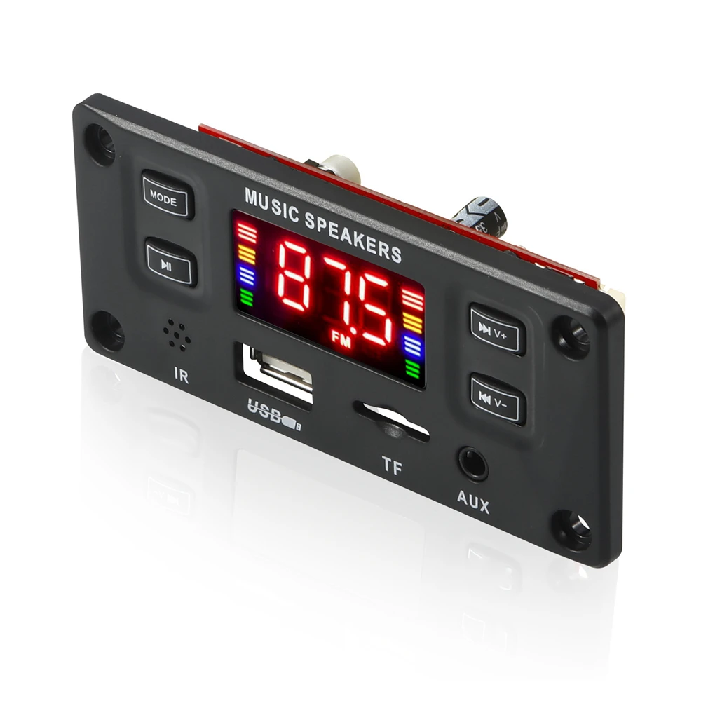 DC 12V 2*30W 60W Amplifier Bluetooth 5.0 MP3 Decoder Board Music Player USB Module FM AUX Radio Recording Handsfree Call