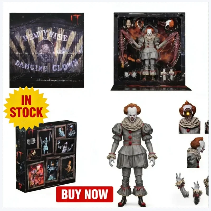 

В НАЛИЧИИ! ХИТ ПРОДАЖ! Фигурка NECA Пеннивайз/Джокер, модель из фильма ужасов, игрушка, подарок на Хэллоуин, Рождество, День рождения