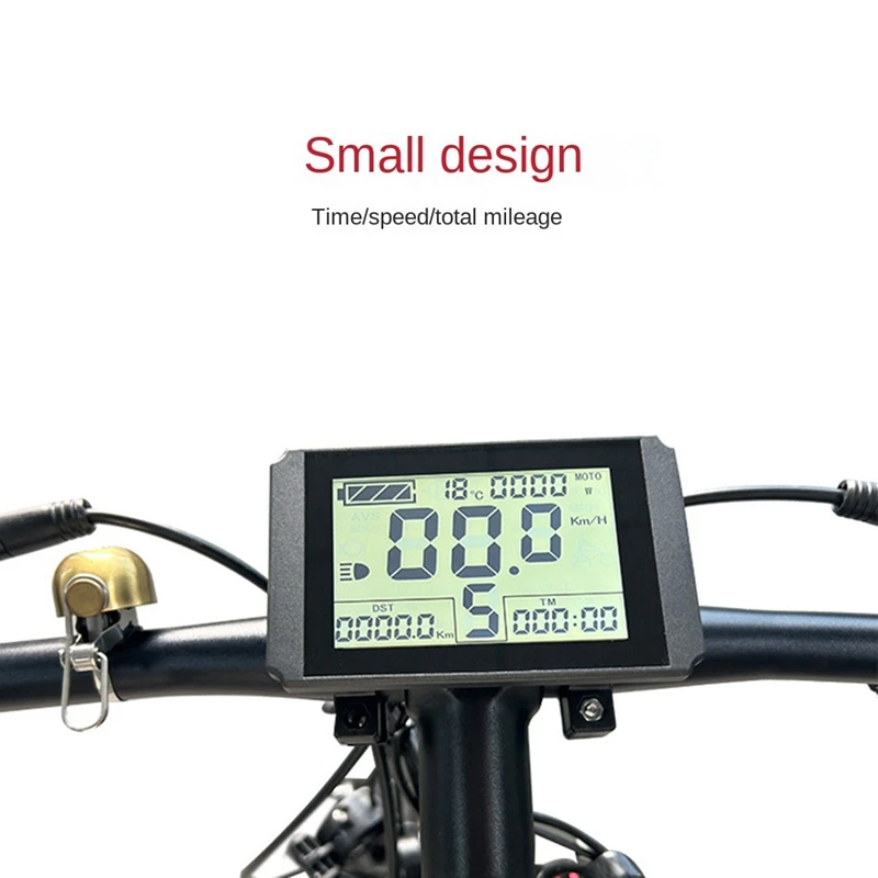 KT-LCD10H Display Ebike Meter With 5Pins 24V/36V/48V For KT Controller Kit Ebike Parts