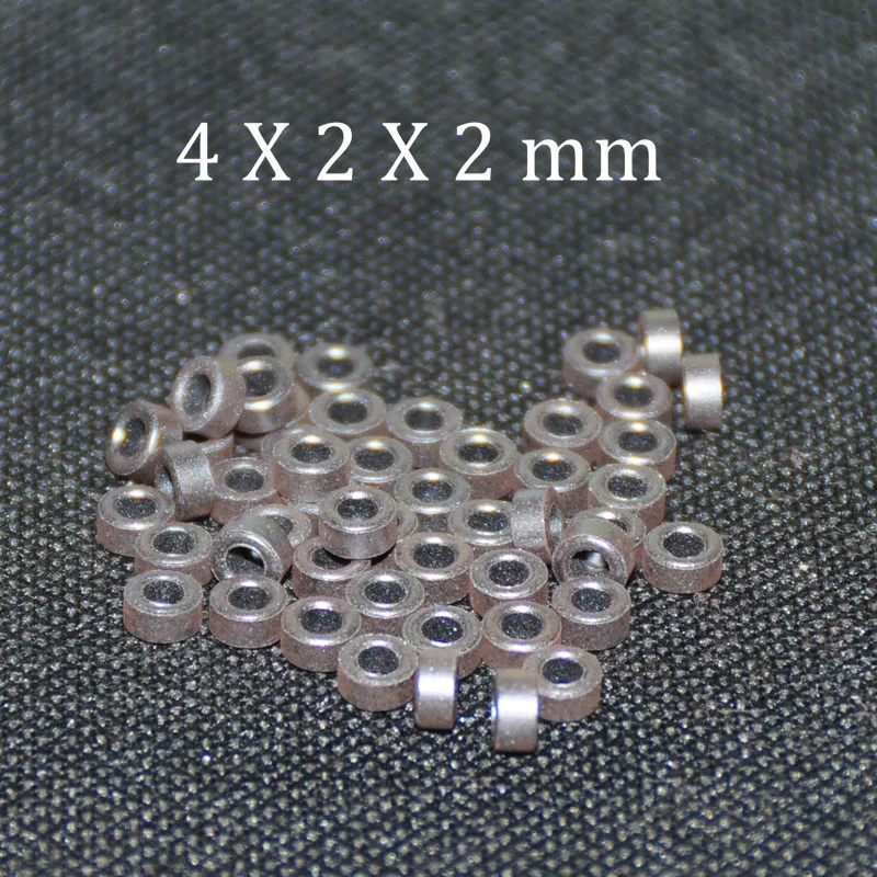 50pcs Ferrite Core EMI Filter 4X2X2 mm Ferrite Cores Ring Anti-Parasitic Toroide Toroidal Bead Coil Ferrites Ferrous Suppression