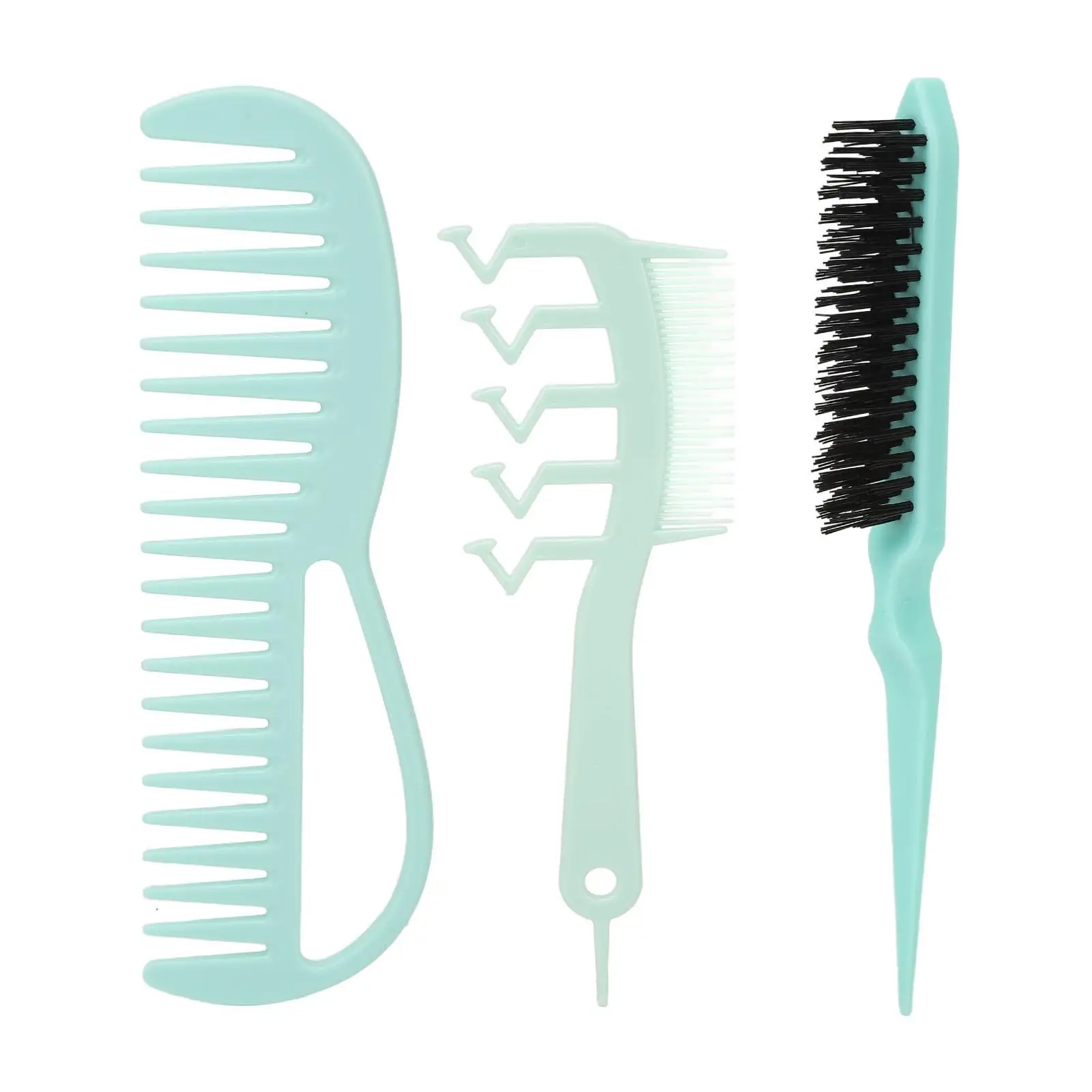 

Hair Teasing Brush Set Portable Scalp Massaging Static Eliminating Hair Brush Professional Stress Relief for salon Use
