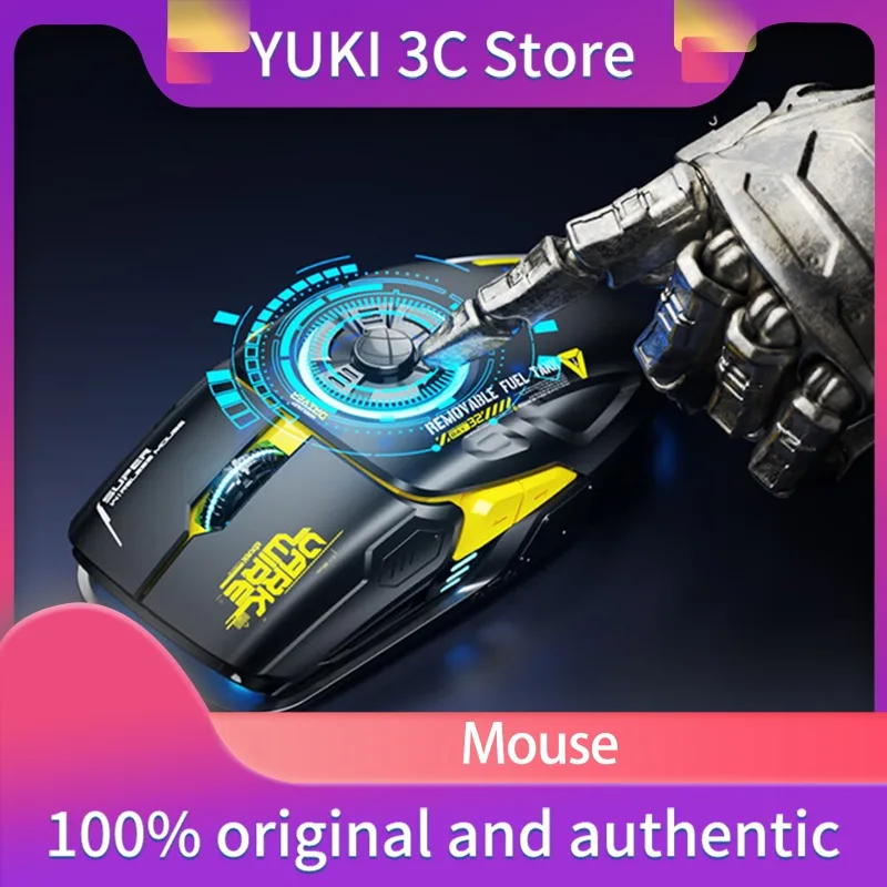 AULA H530 Newest Wireless Mouse Dual Mode Decompress Charging Gyro Mouse Rotating Esports Gaming RGB Mouse 4.8 6 Reviews