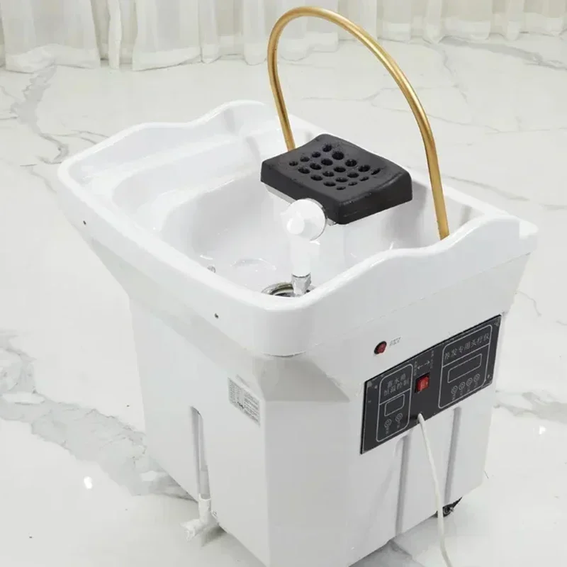 

Headspace Hair Salon Equipment Movable Shampoo Bed Reclining Head Chair Adult Compact Water Elegantes Cadeira Hotel Furniture